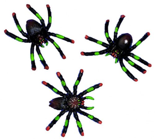 Plastik Spinnen Figuren, Set mit 8 Stück