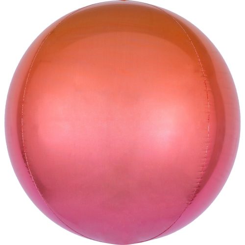 Ombré Red and Orange FolienLuftballon 40 cm