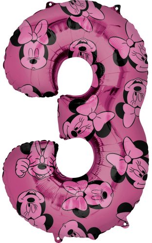 Disney Minnie Folienballon Nummer 3 66 cm
