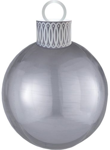 Silver, Silber Folienballon mit Papierverzierung 50 cm