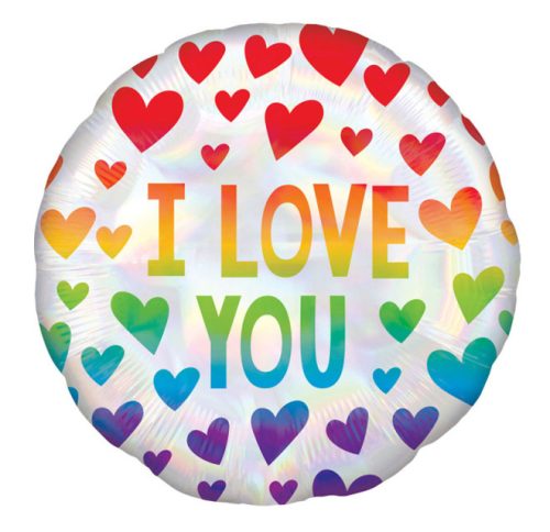 I love You Rainbow, Ich liebe dich Folienballon 43 cm