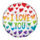 I love You Rainbow, Ich liebe dich Folienballon 43 cm