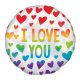 Liebe Ich liebe dich Regenbogen, Ich liebe dich Folienballon 43 cm