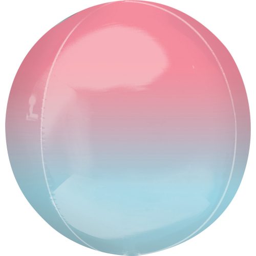 Ombré Pink and Blue FolienLuftballon 40 cm
