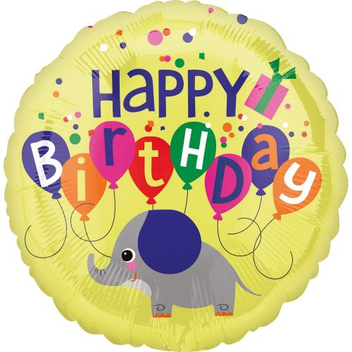 Happy Birthday Elefant Folienballon 43 cm