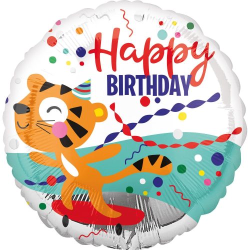 Happy Birthday Tiger Folienballon 43 cm