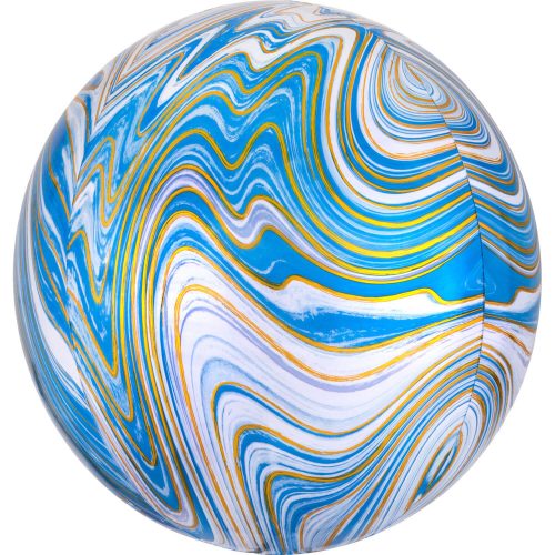 Bunter, Blau Kugel-Folien-Ballon 38*40 cm