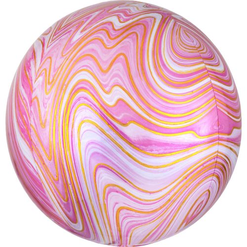 Bunter, Rosa Kugel-Folienballon 38*40 cm