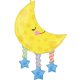 Regenbogen Moon and Stars Folienballon 96 cm