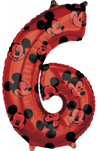Disney Mickey Folienballon Nummer 6 66 cm