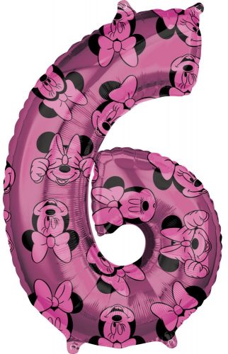 Disney Minnie Folienballon Nummer 6 66 cm