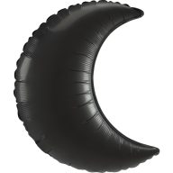 Farbe Onyx Crescent Mond-Folienballon 66 cm