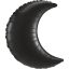 Farbe Onyx Crescent Mond-Folienballon 66 cm