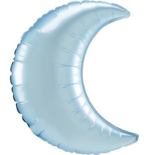 Pastel Blue Crescent Satin Mond Folienballon 66 cm