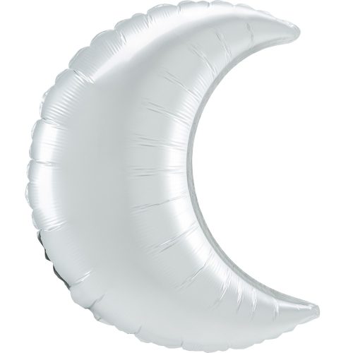 White Crescent Satin Mond Folienballon 89 cm