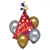 Satin Luxe Happy Birthday Folienballon 5er-Set