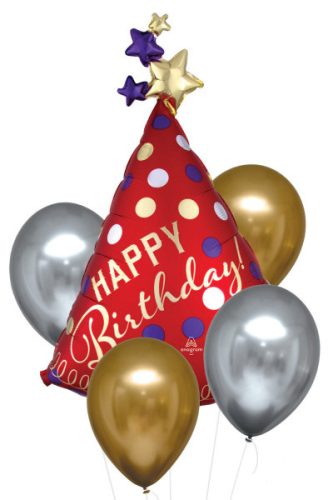 Satin Luxe Happy Birthday Folienballon 5er Set Set