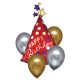Satin Luxe Happy Birthday Folienballon 5er Set Set