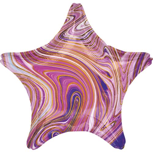 Purple Star, Lila Star Folienballon 48 cm