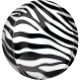 Zebra Muster Luftballon Folienballon 40 cm