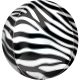 Tiere Zebra gemusterten Folie Ballon 40 cm