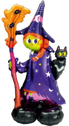 Halloween Verrückte Hexe AirLoonz Riesen-Folienballon 139 cm