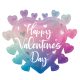 Happy Valentine's Day Ombre Folienballon 68 cm