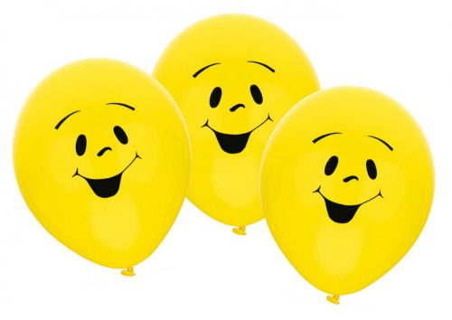 Emoji  Smile Sunny Ballon, 6 Stk 9 Zoll (22,8cm)