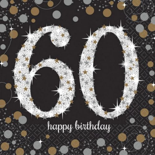 Happy Birthday 60 Serviette (16 Stücke) 33*33 cm