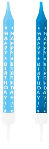 Happy Birthday Blue Kuchenkerzen (10 Stücke)