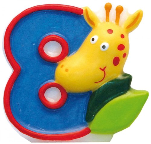 Safari Geburtstagskerze, Zahlenkerze 8