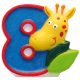 Safari Geburtstagskerze, Zahlenkerze 8