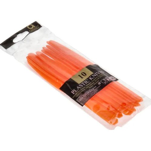 Plastik Messer Orange (10 Stück)
