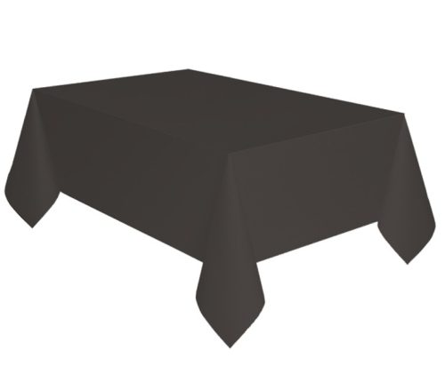 Black, Schwarz Tischdecke aus Papier 137x274 cm