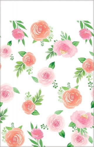 Floral Baby, Blumige Tischdecke aus Papier 137*259 cm