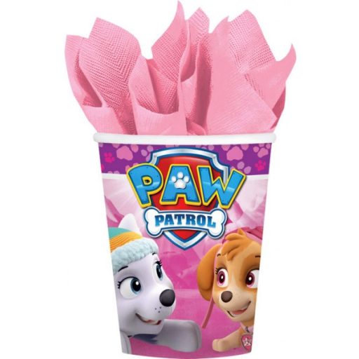Paw Patrol Pink Pappbecher 8 Stk 250 ml