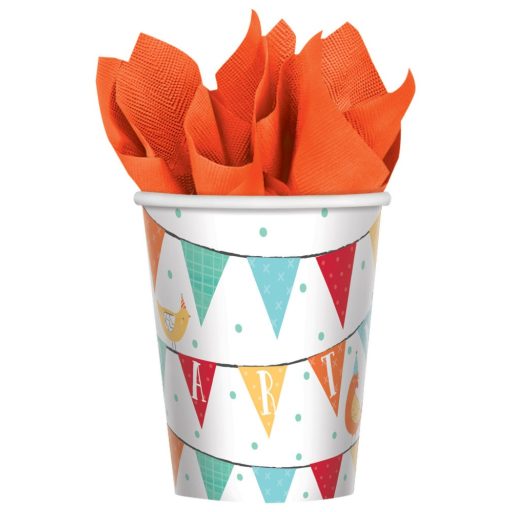 Der tierisch verrückte Bauernhof Ranch Papierbecher 8 Stk 250 ml