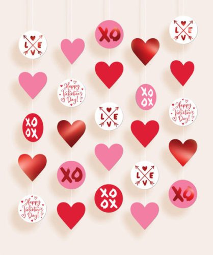 Happy Valentine's Day Hängedekoration 5er-Set