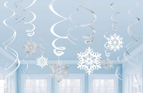 Snowflake, Schneeflocke Dekorative Schleife 12er Set Set