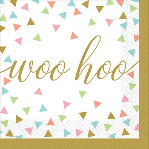 Party Woo Hoo Konfetti Serviette 36 Stk. 25x25 cm