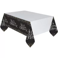 Geburtstag Gold Happy Birthday Plastik Tischdecke 120x180 cm