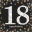 Geburtstag Gold Happy Birthday 18 Servietten 16er-Set 33x33 cm