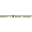 Geburtstag Happy Birthday Gold 21 holografisches Banner 213 cm