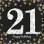 Geburtstag Gold Happy Birthday 21 Servietten 16er Pack 33x33 cm