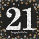 Geburtstag Gold Happy Birthday 21 Servietten 16er Pack 33x33 cm