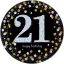 Geburtstag Gold Happy Birthday 21 Pappteller 8 Stk 23 cm