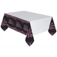 Geburtstag Pink Happy Birthday Plastiktischdecke 120x180 cm