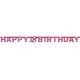 Geburtstag Happy Birthday Pink 18 holographisches Banner 213 cm