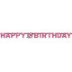 Happy Birthday Pink 18 Hologramme Schrift 213 cm