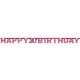 Happy Birthday Pink 30 Hologramme Schrift 213 cm